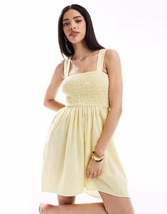 Эксклюзив от Esmee - желтое короткое платье для плавания с оборками Esmée