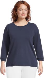 Платье Mod-o-doc 3/4 Sleeve Hi-Lo Tunic with Side Slits, цвет Vibrant Navy