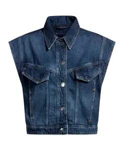 Джинсовый жилет без рукавов, цвет индиго Hugo, синий