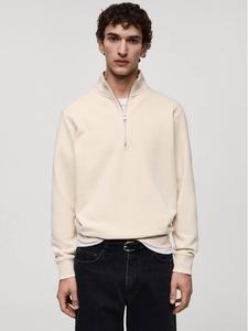 Свитшот Winny с высоким воротником на молнии Regular Fit Mango, Light Beige