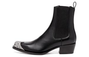 Ботинки кожаные D-Calamity AB DIESEL, черные