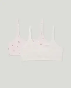 Набор из 2 топов для девочки с футболками с различными фантазийными принтами Cotton Juice, мультиколор