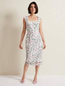 Кружевное платье дианы с цветочным рисунком Phase Eight, разноцветный