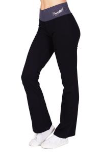 Брюки из джерси с расклешенными штанинами и контрастной окантовкой Pineapple, черный