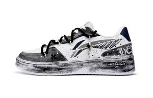 Кроссовки для скейтбординга мужские низкие серые LINING, черно-серые