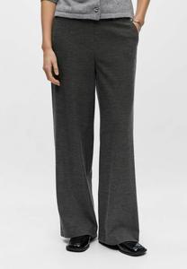 Брюки Object Trousers, Medium Grey Melange/Dark Grey