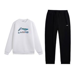 Толстовка Li-Ning, комплект из 2 предметов, мужская, белый top+черный pants