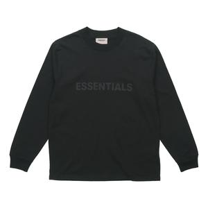 Футболка Fear of God Essentials FW20 SS20 Boxy Long Sleeve T-Shirt 'Black' FOG-SS20-400, черный