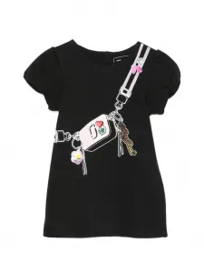 Платье с графическим принтом Marc Jacobs Kids, черный