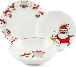 Набор столовых приборов из 18 предметов, фарфор Снеговик, разноцветный Excelsa