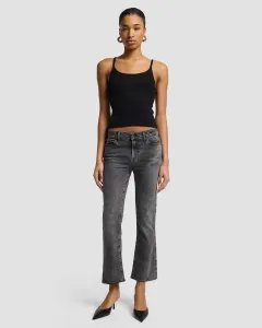 Женские ковбойские джинсы до щиколотки Daisy Ankle Boot средней высоты 7 For all mankind, черный