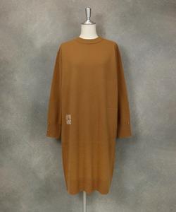 Платье из 100% шерсти, вышитое трикотажным полотном Studio Picone, цвет Camel (015)