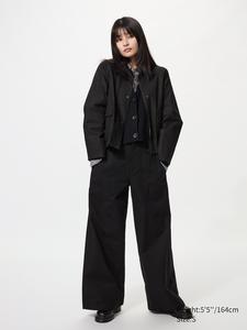 Утилитарные брюки из хлопковой парусины Uniqlo, 09 black