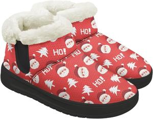 Женские зимние снежные ботинки с мягкой плюшевой подкладкой, с противоскользящей утолщенной подошвой для дам и подростков, для улицы Gdxynsmny, Santa Claus