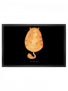 Коврик Mr & Mrs Panda Katze Mittelfinger ohne Spruch, черный