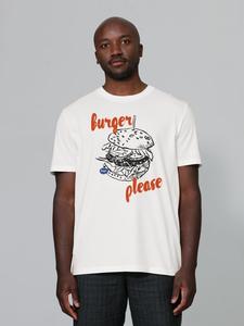 Футболка wat? Apparel T-Shirt Burger please, белый