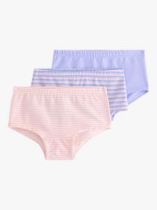 Детские трусики из хлопковой смеси Lindex, Pack of 3, Light Pink