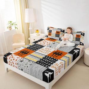 Erosebridal Комплект постельного белья Ballet с балетной тематикой, мягкий микрофибра, звезды и луна, Multi 7