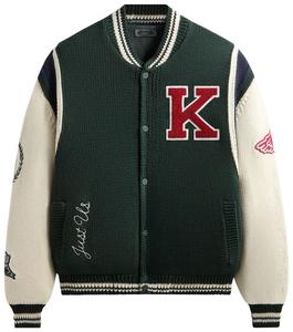 Вязаная куртка-бомбер Kith For Avirex Porter Varsity Knit Bomber, зеленый