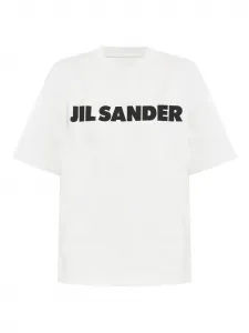 Футболка с логотипом JIL SANDER, белый