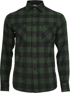 Фланелевая рубашка Urban Classics Checked Flanell Shirt, черный/темно-зеленый