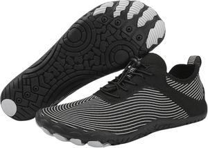 Обувь для воды для женщин и мужчин, унисекс, быстросохнущие аква-туфли для пляжа, бассейна, плавания, походов, ходьбы босиком, кроссовки с широким носком для пеших прогулок, ходьбы, тренировок, бега и треккинга Jumgun, белый/черный