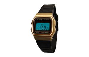 CASIO Часы Retrofit Series Quartz Movement Resin Strap Watch Men's Watch Black Dial, Black Dial with Cyan Bezel