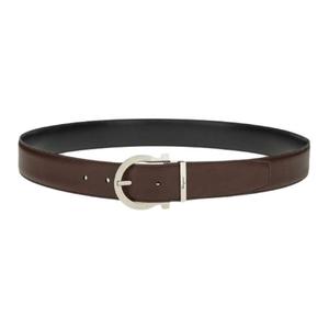 Ремень мужской из телячьей кожи Ferragamo, коричневый