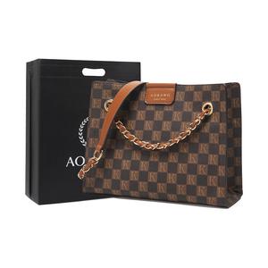 AOKANG Сумка-шоппер из ПВХ для мам через плечо подмышечная женская кофе карамельный кофе классический черный хаки кофе, Caramel Coffee