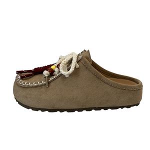 Женские сандалии с закрытым носком и резиновой подошвой, устойчивые к истиранию Take the Qin, Camel