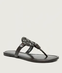 Кожаные шлепанцы MILLER Tory Burch, коричневый