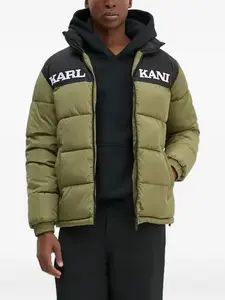 Куртка-пуховик с цветными блоками karl kani, зеленый