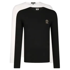 Набор из двух комплектов с длинными рукавами стандартной посадки Versace, черный