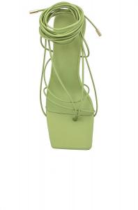 Женские сандалии на шнуровке цвета Apple Green GIA BORGHINI