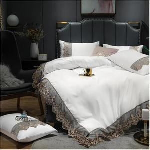 RASRGTRQ Комплект постельного белья темно-зеленый с кружевной вышивкой из мягкого полиэстера