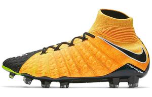 Футбольные бутсы HypervenomX Phantom 3 мужские, среднего размера, желтые/черные Nike