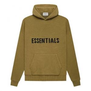 Толстовка Fear of God Essentials FW21 Knit Pullover Logo Hoodie 'Amber', цвет tan