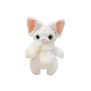 Мягкая игрушка немецкий котенок плюшевая кукла высота 37см LEVENKENESS, белый