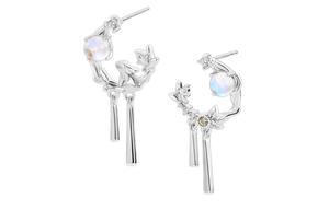 XXOFF Серьги из стерлингового серебра 925 пробы для женщин Silver White