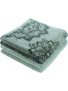 Erwin Müller Набор из двух махровых жаккардовых банных полотенец Bühl нефритового цвета