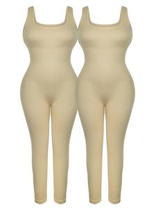 MEETWEE Спортивный комбинезон 'Base Layer' в бежевом цвете