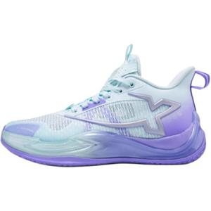 Баскетбольные кроссовки для детей и подростков с низким верхом, амортизирующие, износостойкие, дышащие XTEP, фиолетовый/синий