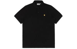 Carhartt WIP Футболка-поло Chase Pique Polo мужская Black