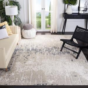 Ковер SAFAVIEH, 244 x 305 см, - коллекция Tibetan - большой - Silver, ручное плетение вискоза, идеально для гостиной, спальни, офиса, столовой (TB758G)