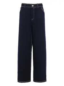 Шерстяные брюки с контрастной прострочкой Barrie, синий