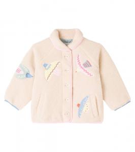 Вышитая куртка тедди Stella McCartney Kids, Beige