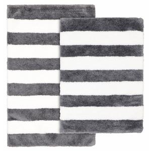 Набор ковриков для ванной Garland Deco Beach Stripe из 2 предметов Garland Rug, цвет Cinder Gray
