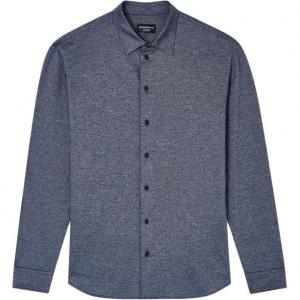 Текстурированная рубашка с длинными рукавами EMPORIO ARMANI, синий