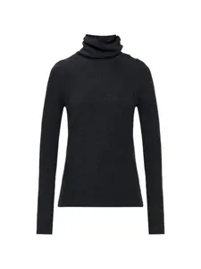 Свитер с воротником-стойкой на пуговицах Lisa Yang, серый