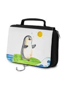 Mr. & Mrs. Panda Косметичка Penguin Surfer без надписи, белого цвета